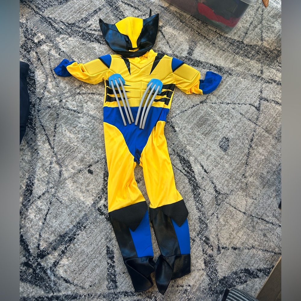 Kids Wolverine Costume - Yellow and Blue